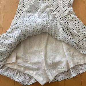 Princess Polly Shantelle white polka dot asymmetric romper thumbnail 4
