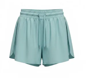GB Women Aqua Blue Smocked Waist Athletic Flowy Skort Shorts Size L thumbnail 1
