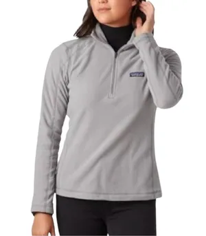 Patagonia Women’s Gray Micro D Quarter Zip Fleece Pullover size Medium thumbnail 1