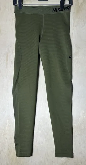 Nike Pro Dri-fit Tights Olive Green‎ Size Medium thumbnail 1