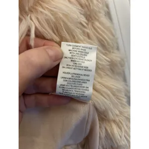 Jolt Faux Fur Shaggy Open Front Jacket Blush Pink Size Small NWT Soft Coat thumbnail 6