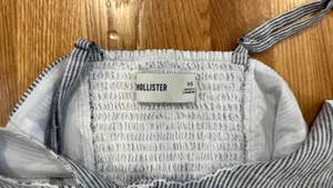 Hollister Top Striped Tank Blue White Summer Top XS thumbnail 2
