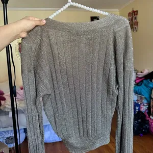 NWT ZARA Metallic Thread Knit Cardigan Sz Medium‎ Bloggers Favorite 9974/104/303 thumbnail 8