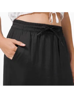 Lululemon Glide Away midi Slip Skirt with pockets Black 6 thumbnail 6