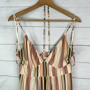 To The Max Striped Maxi Dress Womens Large Boho Y2K Beachy Resortwear Vacation thumbnail 3