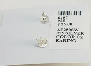 Sterling Silver 925 women girl birthstone stud earrings ❤️ 5mm Birthstone ❤️ aretes de mujer 5mm zirconia ta thumbnail 4