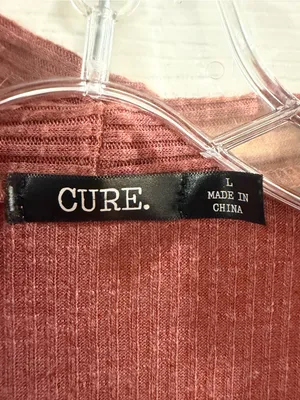 CURE. Ribbed Open Front Cardigan Size L thumbnail 4