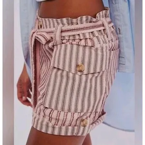 Free People FP One Harriet Striped Paperbag Boho Peasant Shorts Western Sz Med thumbnail 2