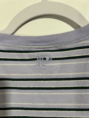 VS Pink Retro Stripe Crop Top Lavender and Green Size XL thumbnail 7