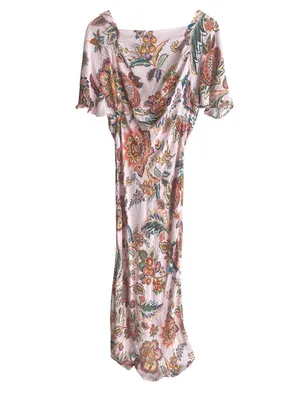Kachel x Anthropologie Flutter-Sleeve Slip Dress Pink thumbnail 5