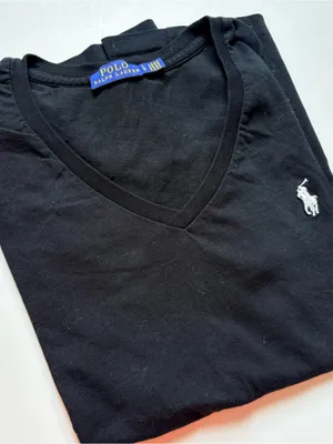 Ralph Lauren Black Short Sleeve V-Neck T-Shirt thumbnail 1