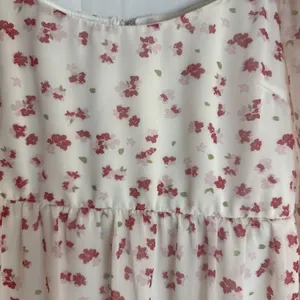 FRANCESCA'S MI AMI WHITE RED FLORAL LONG SLEEVE BABYDOLL DRESS Size XS Preowned thumbnail 5
