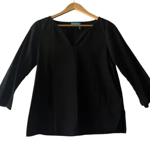 Fresh Produce Black‎ Tunic Top Size S Cotton V Neck Long Sleeve Casual thumbnail 1