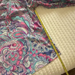 Lilly Pulitzer Elsa Silk Blouse Top Blue Pink Purple Multi Color Sz S Small thumbnail 4