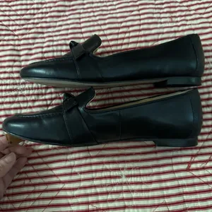 Talbots Black Leather Nautical Loafers Flats thumbnail 3