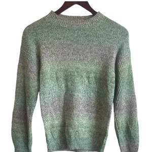 Abound Women Sweater XS Ombre Green Heather Knit Crewneck Minimalist‎ Cozycore thumbnail 1