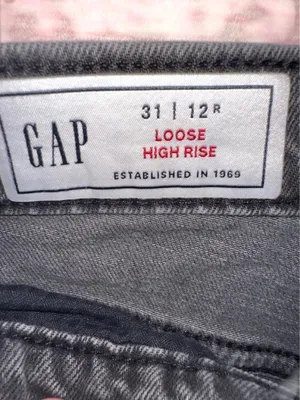 Gap Women's Black/Gray High-waisted Straight-leg Jeans thumbnail 5