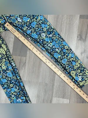 Free People Movement Lose Control Floral‎ Wrap Waist Leggings Blue Small Boho thumbnail 12