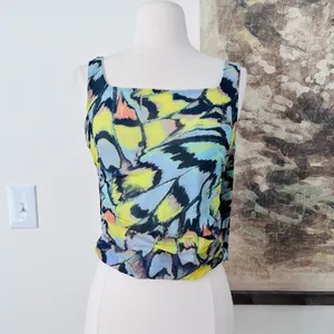 Free People Avenue Print Tank Top in Mint Combo Size Large $58 thumbnail 3