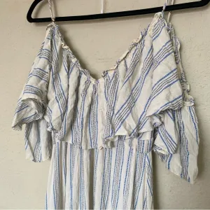 MISA Los Angeles Augustina Striped Midi Dress blue and white‎ size XS thumbnail 6