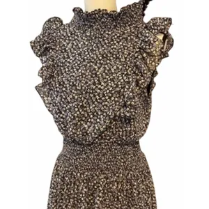 NWT Lulus Women’s Evalina Black Floral Print Mock Neck Midi Dress Size Small thumbnail 8