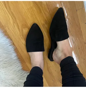 Steve Madden Black Suede Mules thumbnail 5