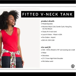 Agnes and Dora V Neck Tank thumbnail 4