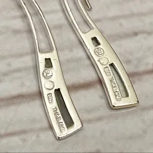 925 Mother of Pearl Inlay Dainty Earrings thumbnail 7