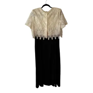 Jeffrey & Dara Black Lace Overlay Vintage Dress Formal Evening Occasion‎ Size 16 thumbnail 7