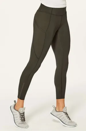 Lululemon fast and free high rise leggings reflective dark olive 8 thumbnail 1