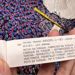 ZARA Floral Long Sleeve Mini Dress‎ Size XS NWOT thumbnail 7
