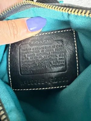 COACH Black Teal Adjustable Crossbody Bag thumbnail 2