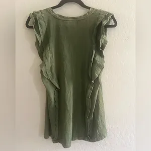 Anthropologie eri + ali ruffle Sleeve Top sz M thumbnail 5