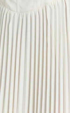New Showpo Loretta Midi Dress Lace Up Bustier Pleated Dress Size 14 MSRP $129 thumbnail 7