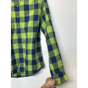 Aeropostale M Green Navy Plaid Shirt Women’s Button Down Long Sleeve Casual thumbnail 7