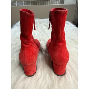 Dorateymur Red Suede Sybil Ankle Boots thumbnail 4