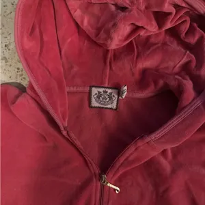 Y2K Vintage Juicy Couture coral Hoodie with Love Graphic bling size large thumbnail 4