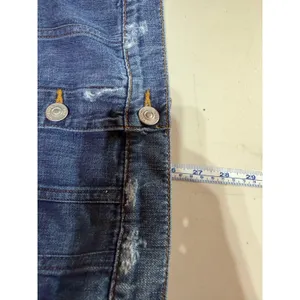 Hudson Emmet Boyfriend Jacket Women Size S Blue Distressed Denim 1/2 Sleeve 90s thumbnail 5