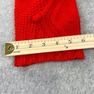 Ava & Viv Cable Knit Pom Pom Sweater‎ In Red Women's Size 2X thumbnail 7