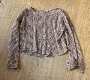 Show Me Your MuMu Beige Knit Top thumbnail 1