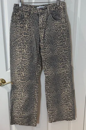 Leopard Print Jeans disclosure wide leg 5/27 thumbnail 1