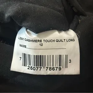 Barbour Women’s Size 8 Black Cashmere Touch Classic Mid Length Quilted Jacket thumbnail 7