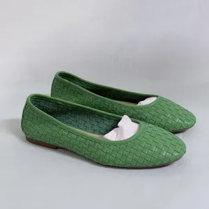 On 34th Size-6M‎ Women's Friyaa Woven Ballet Flats Green thumbnail 2