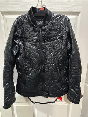 The North Face Glossy Black Quilted Jacket thumbnail 1