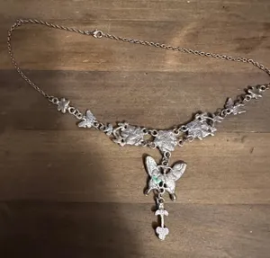 Butterflies And Flowers Drop Necklace Multiple thumbnail 5