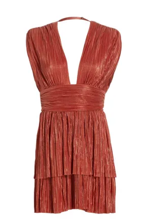 Sabina Musayev Aviana V-Neckline Mini Dress thumbnail 1