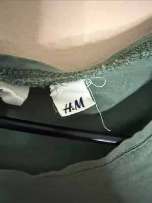 H&M Olive Green Scoop Neck Short Sleeve Tee thumbnail 3