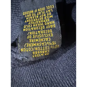 Polo Ralph Lauren Navy‎ Blue Cotton Cashmere Crewneck Sweater Mens Small S/P thumbnail 5
