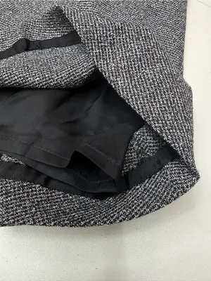 Banana Republic black and gray flounce tweed skirt size 8 thumbnail 9