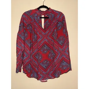 Free People Walking on a dream tunic keyhole top M Western Boho Festival thumbnail 6